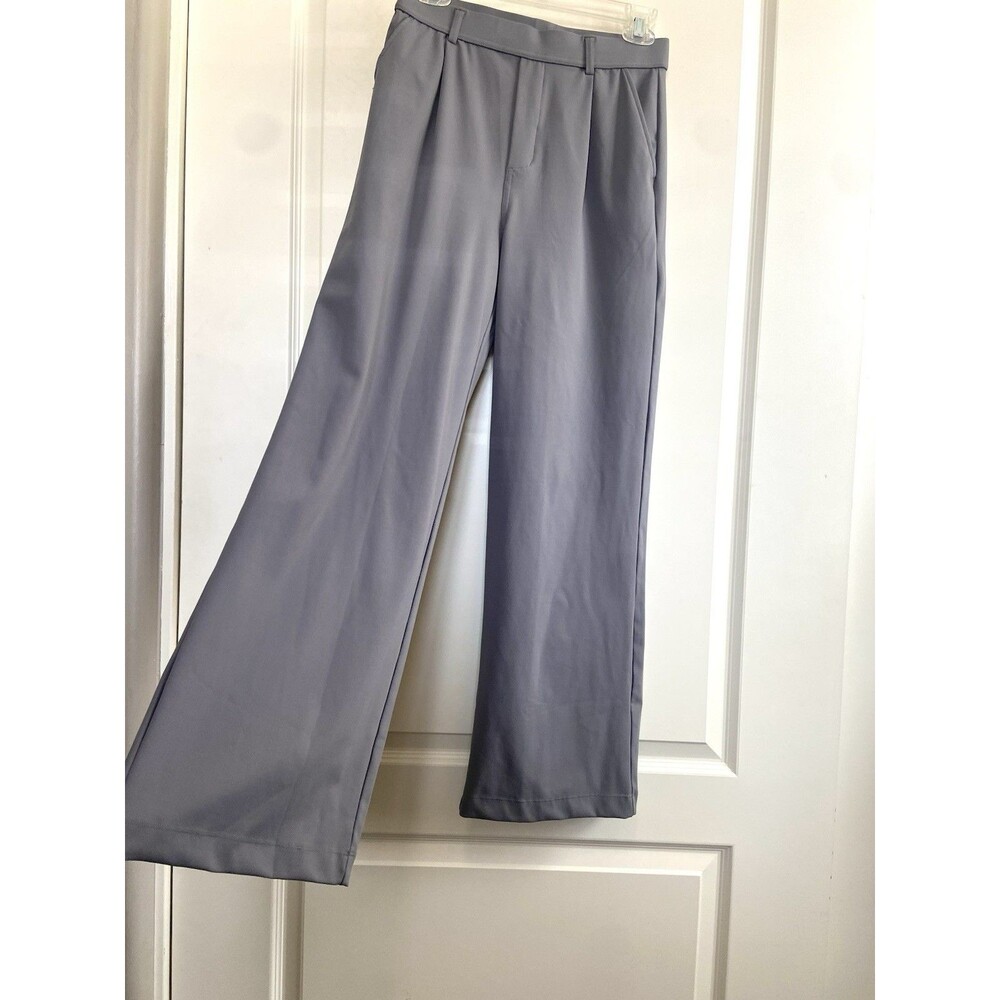Halara Flex DayStretch High Waist Pocket Straight Leg Work Pants Gray Size Small